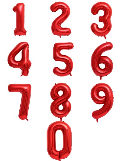 1 pieza globo en forma de número