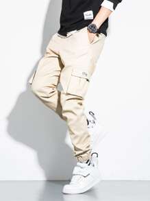 Manfinity 2 paquetes de pantalones cargo con parches para hombres - Multicolor - Ver 5