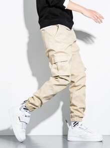 Manfinity 2 paquetes de pantalones cargo con parches para hombres - Multicolor - Ver 6