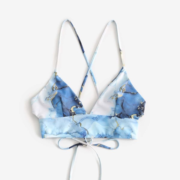 

Water Color Bikini Top, Multicolor