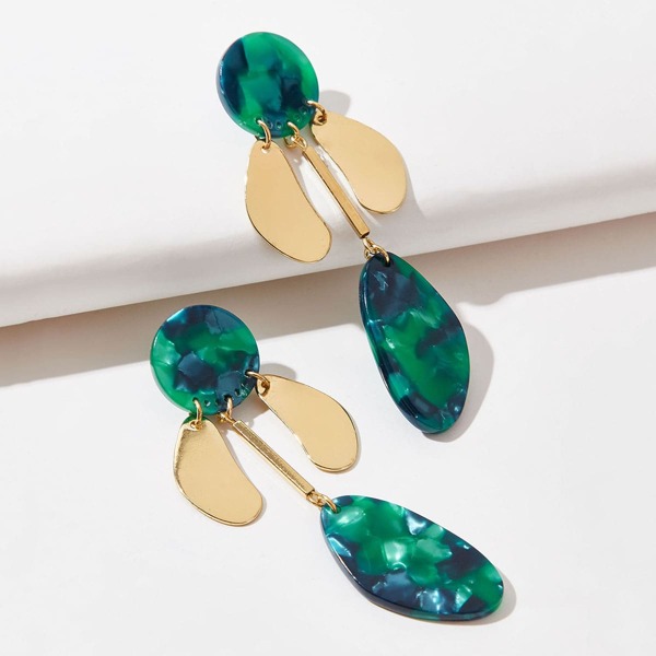 

Round Decor Drop Earrings, Multicolor
