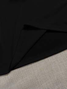SHEIN Unity Camiseta con estampado de letra de manga corta - Negro - Ver 3