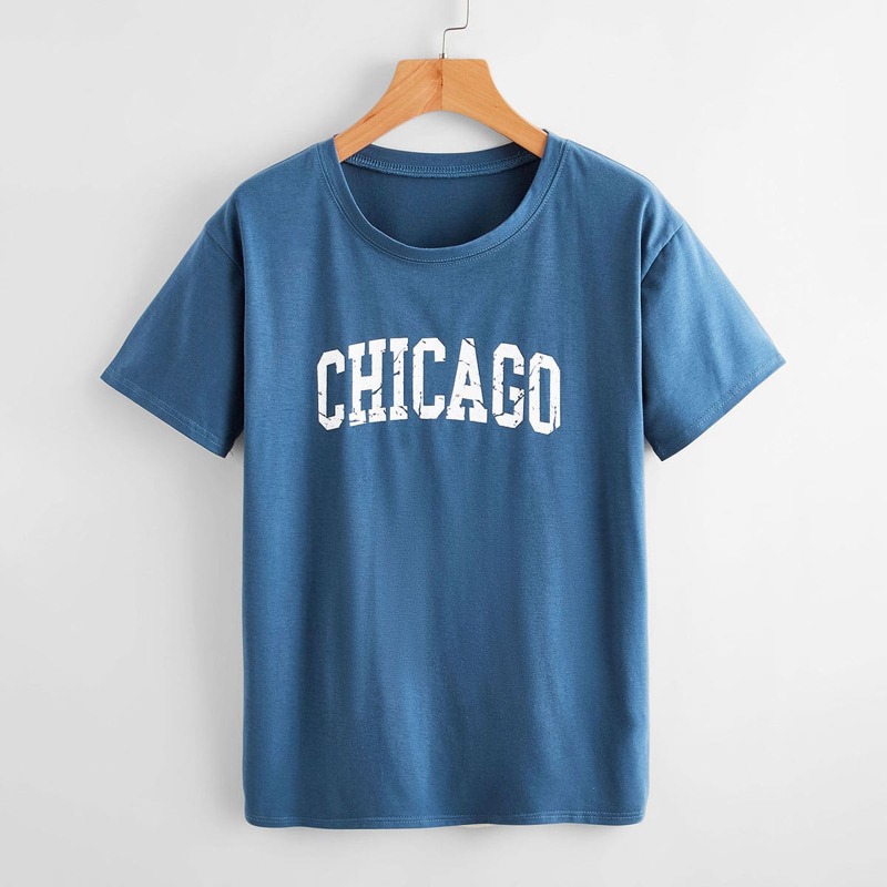 

Letter Drop Shoulder Tee, Blue