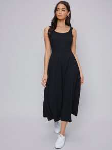 Mulvari Scoop Neck Swing Dress