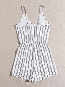 SHEIN رومبير كامي بعنق متداخل مخطط