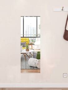 3pcs Mirror Surface Wall Sticker - Silver - View 3