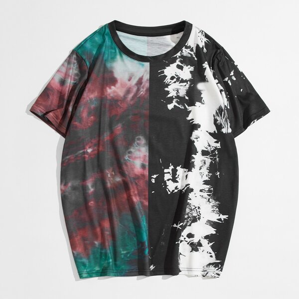 

Men Random Tie Dye Tee, Multicolor