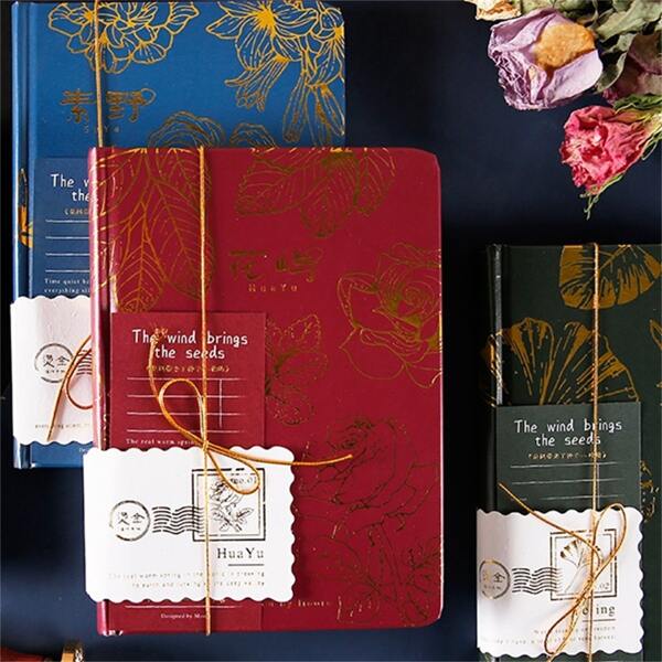 

1pc Hot Stamping Cover Random Notebook, Multicolor