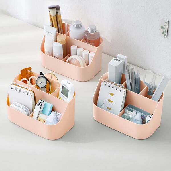 

1pc Desktop Storage Box, Pink