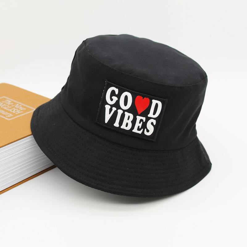 

Guys Letter Graphic Reversible Bucket Hat, Black