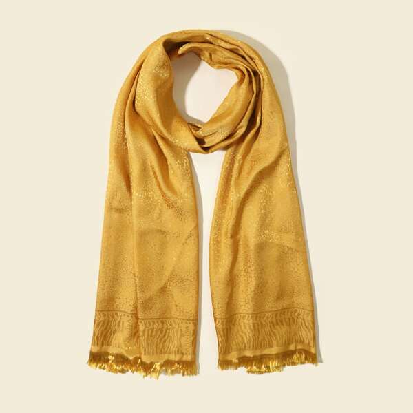 

Raw Hem Scarf, Yellow