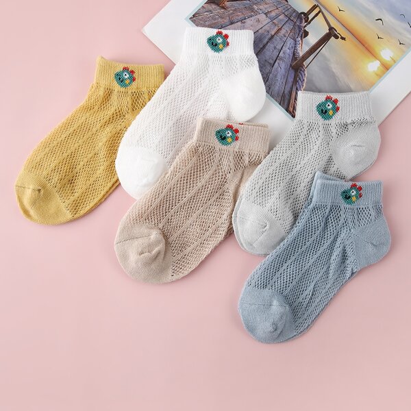 

5pairs Baby Cartoon Graphic Socks, Multicolor