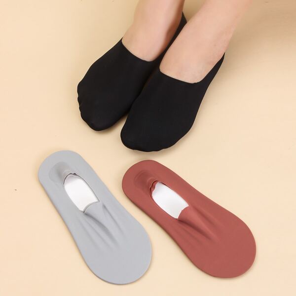 

3pairs Minimalist Invisible Socks, Multicolor