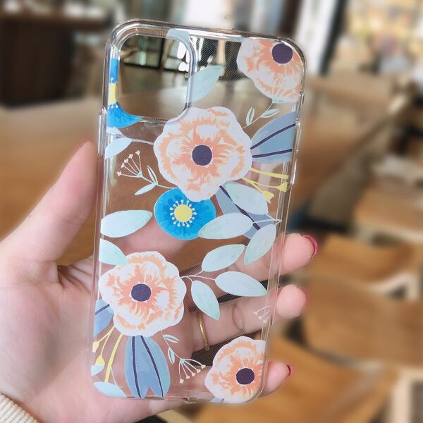 

Flower Pattern Clear Phone Case