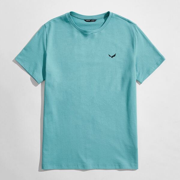 

Men Wild Goose Print Tee, Mint blue