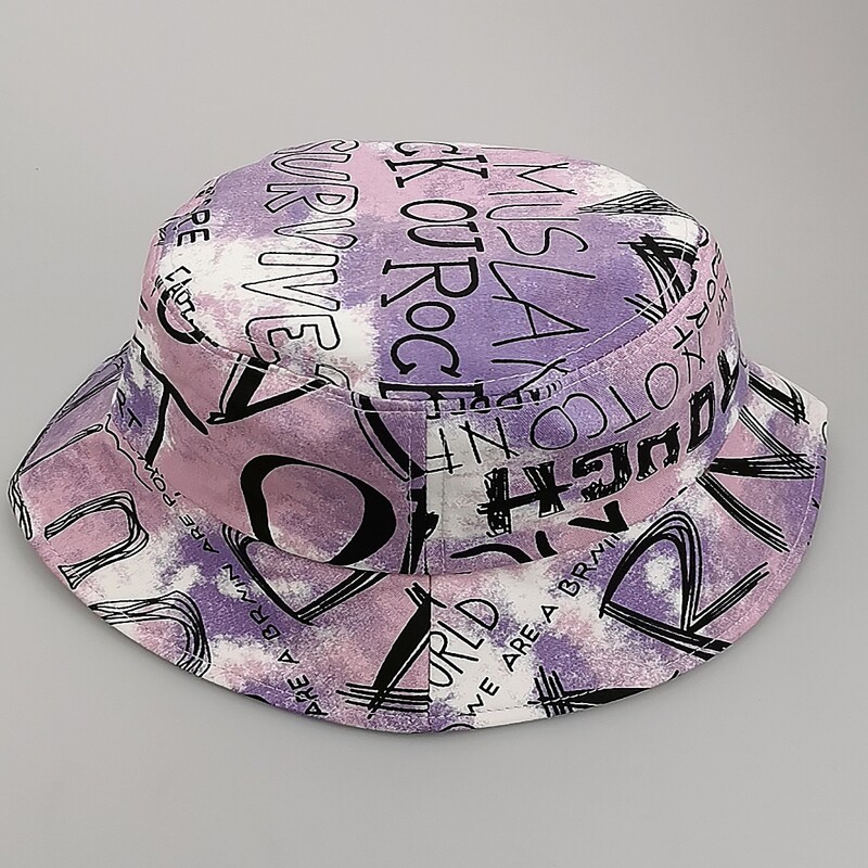 

Letter Graphic Bucket Hat, Multicolor