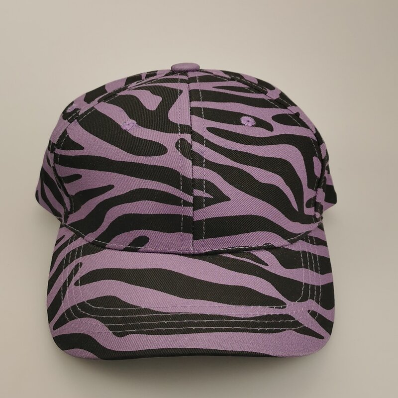 

Zebra Striped Baseball Cap, Multicolor