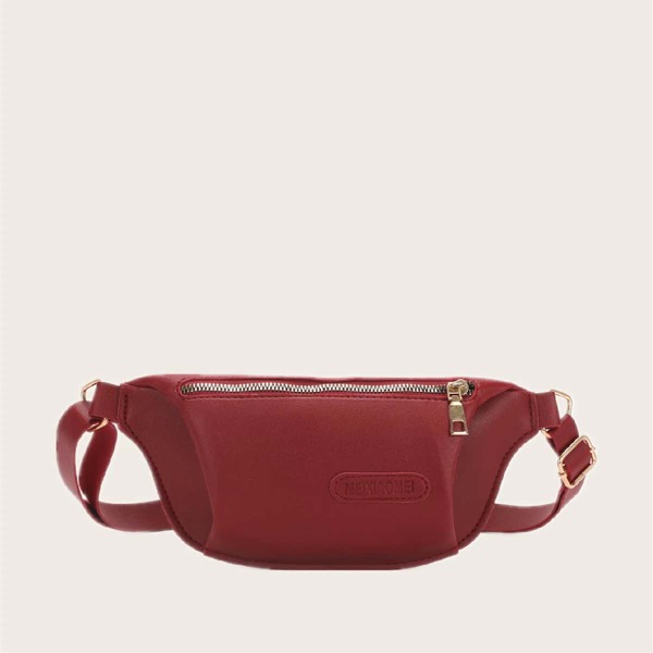 

Letter Patch Fanny Pack, Burgundy