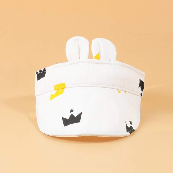 

Baby Crown Print Visor Hat, Multicolor