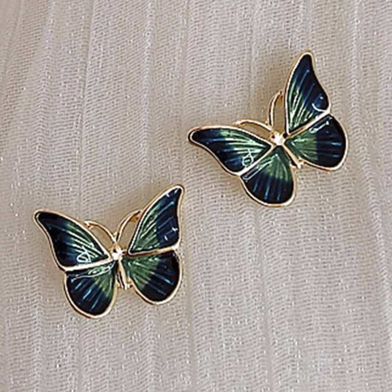 

Butterfly Stud Earrings, Green