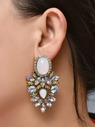 Gemstone Drop Earrings