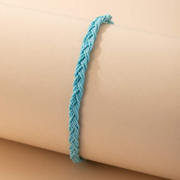

Simple Braided Bracelet, Blue