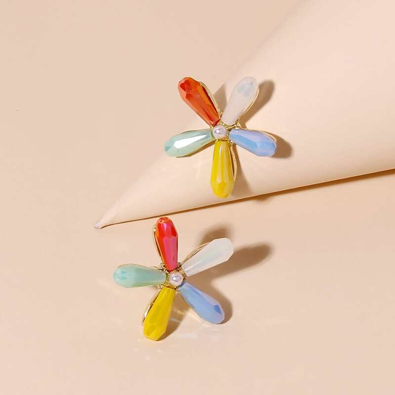 

Floral Stud Earrings, Multicolor