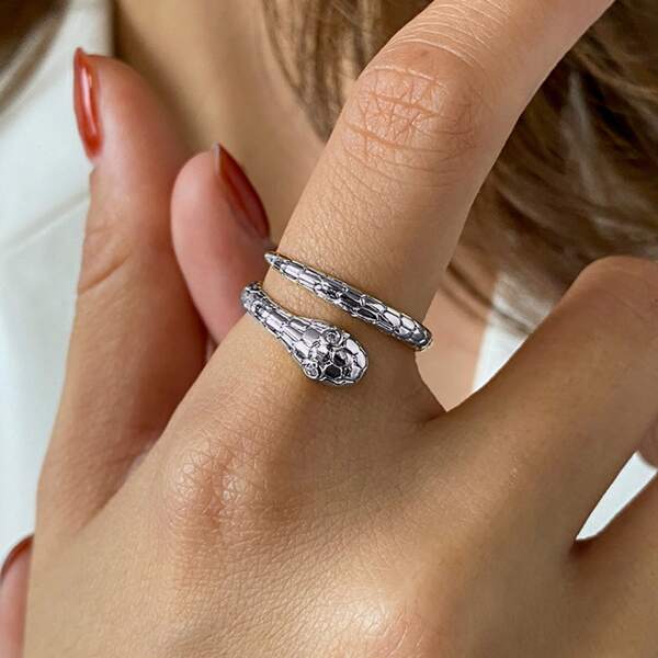 

Snake Design Ring, Silver