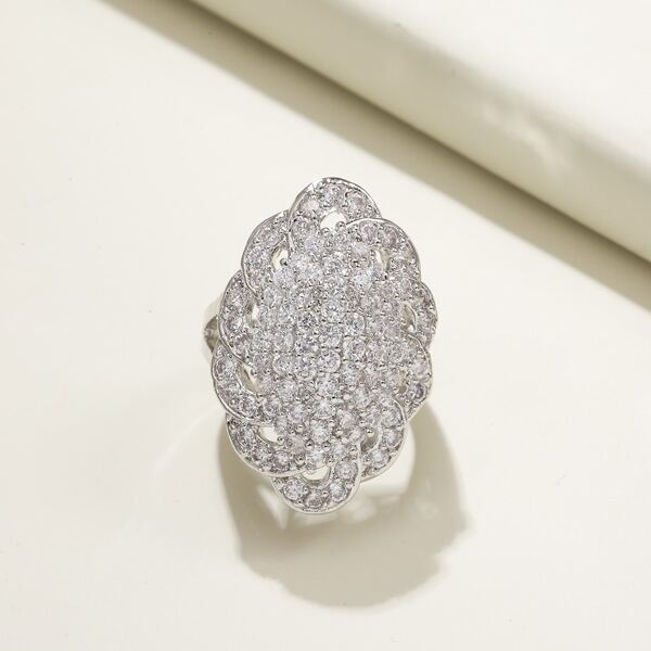 

Zircon Decor Ring, Silver