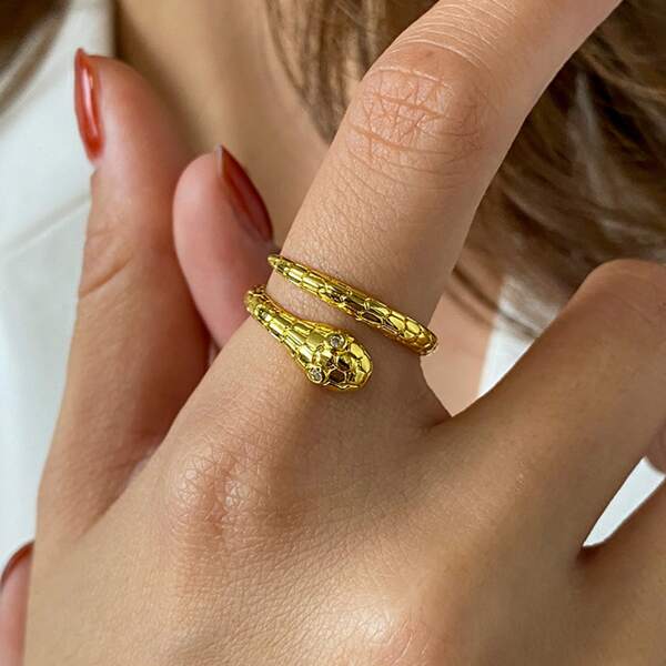 

Snake Design Ring, Gold