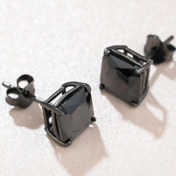 

Simple Stud Earrings, Black
