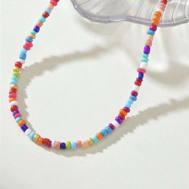 

1pc Beaded Choker, Multicolor