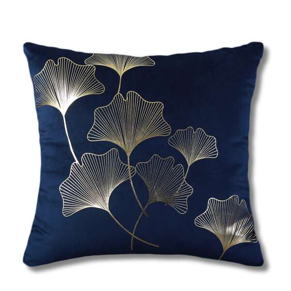

Ginkgo Biloba Print Cushion Cover Without Filler, Multicolor