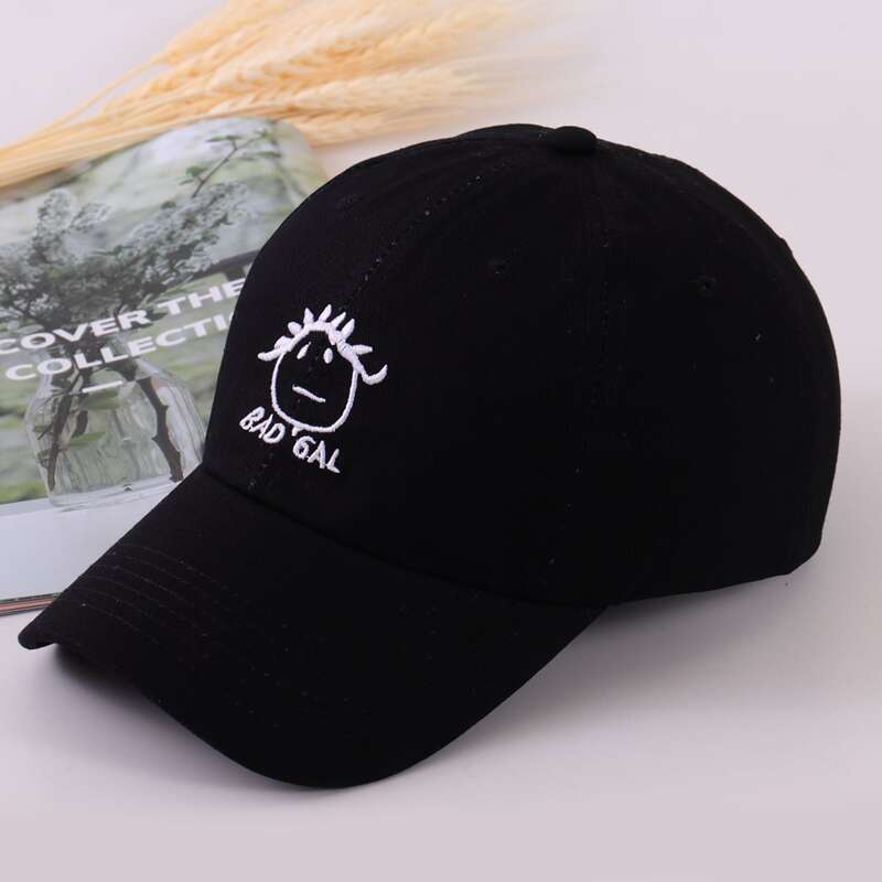

Letter Embroidery Bucket Hat, Black