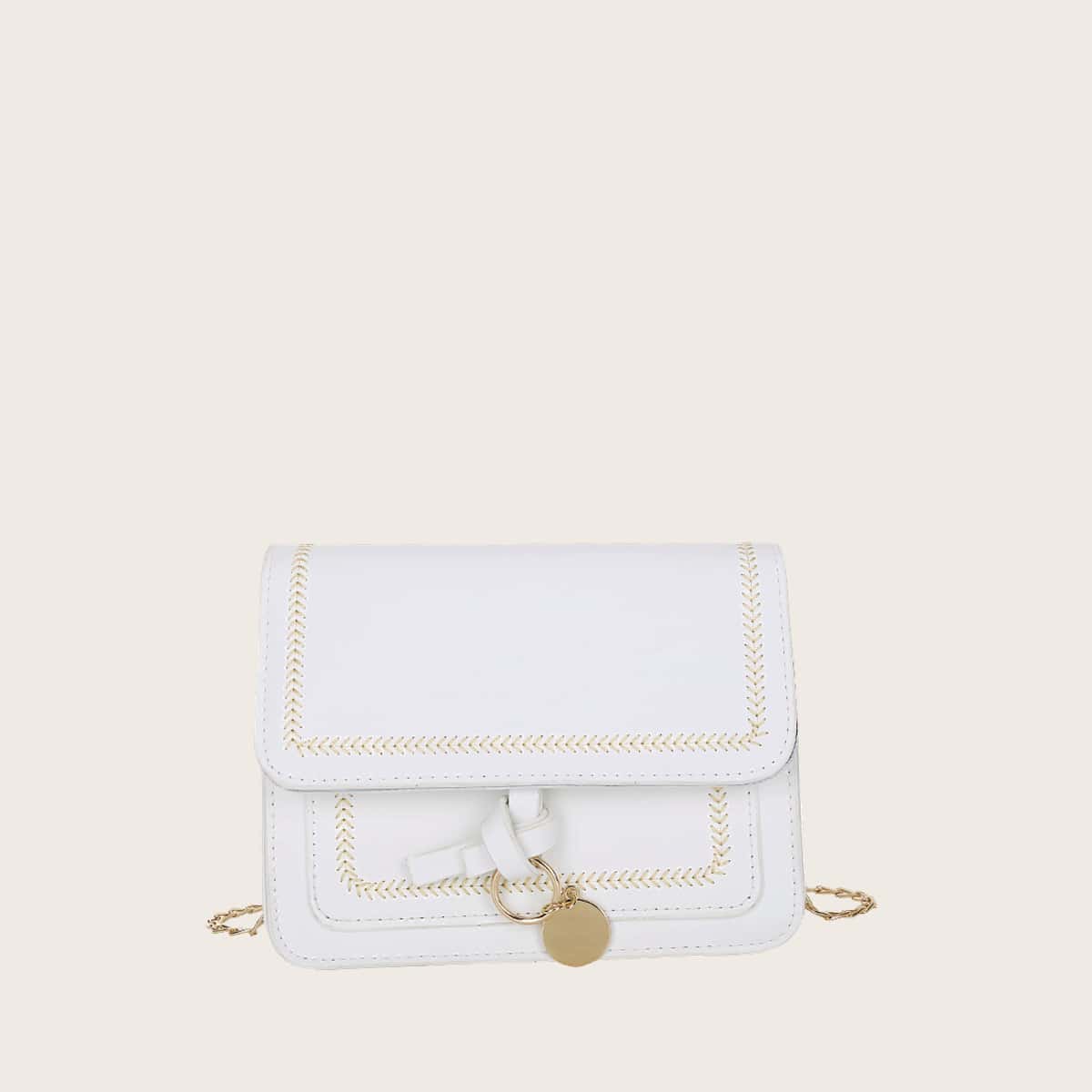 

Stitch Detail Crossbody Bag, White