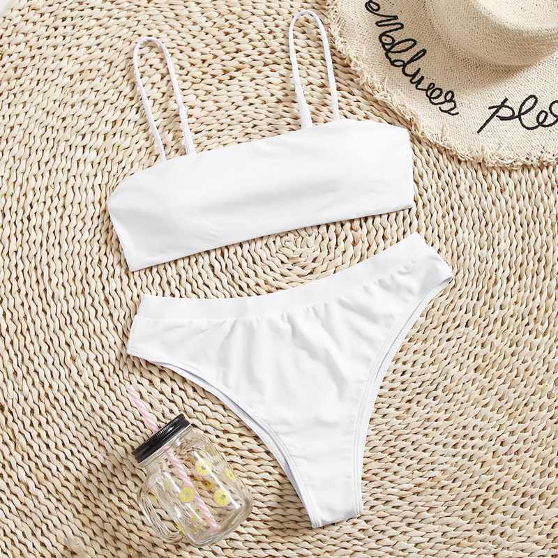 

Plain Simple Bikini Swimsuit, White