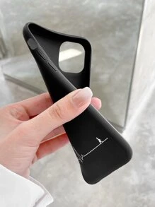 2pcs Couple Love ECG Wave Case Compatible With iPhone - Black - View 3