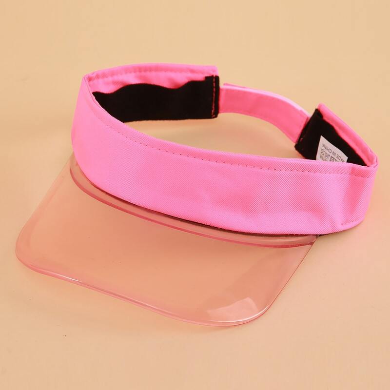 

1pc Solid Visor Hat, Dusty pink