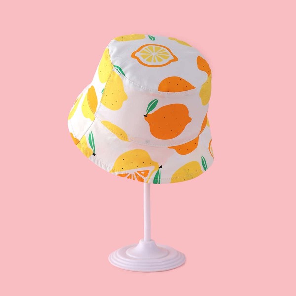 

Toddler Kids Fruit Print Bucket Hat, Multicolor