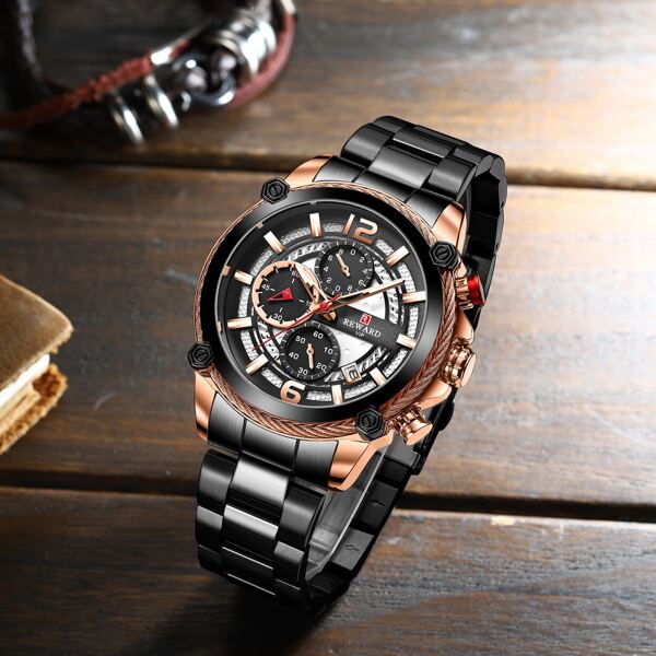 

Men Triple Dial Date Quartz Watch