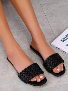 編織涼拖 - 黑色 - 查看 4