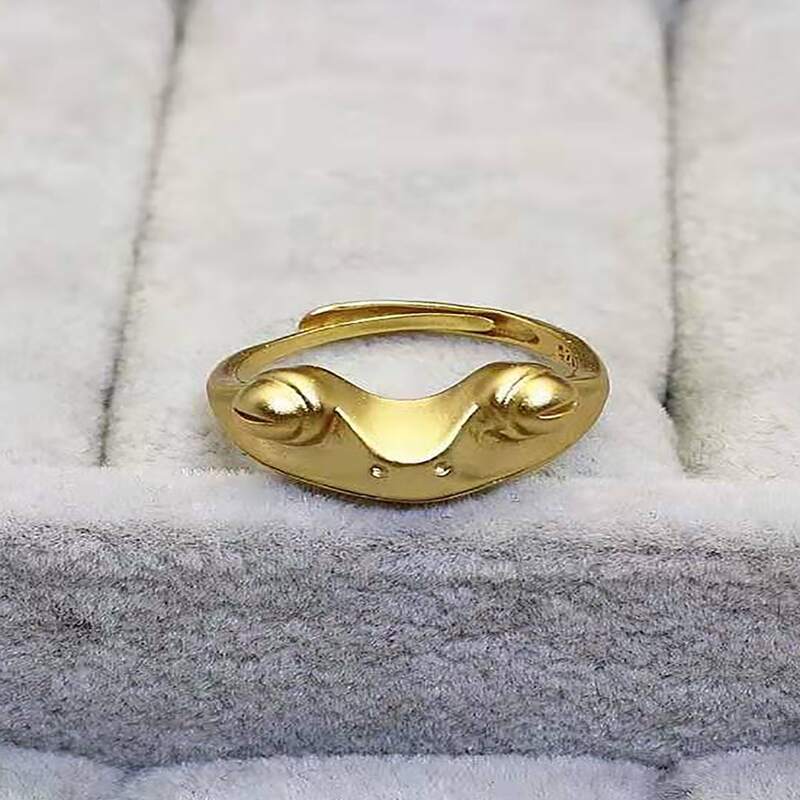 

1pc Frog Ring, Gold