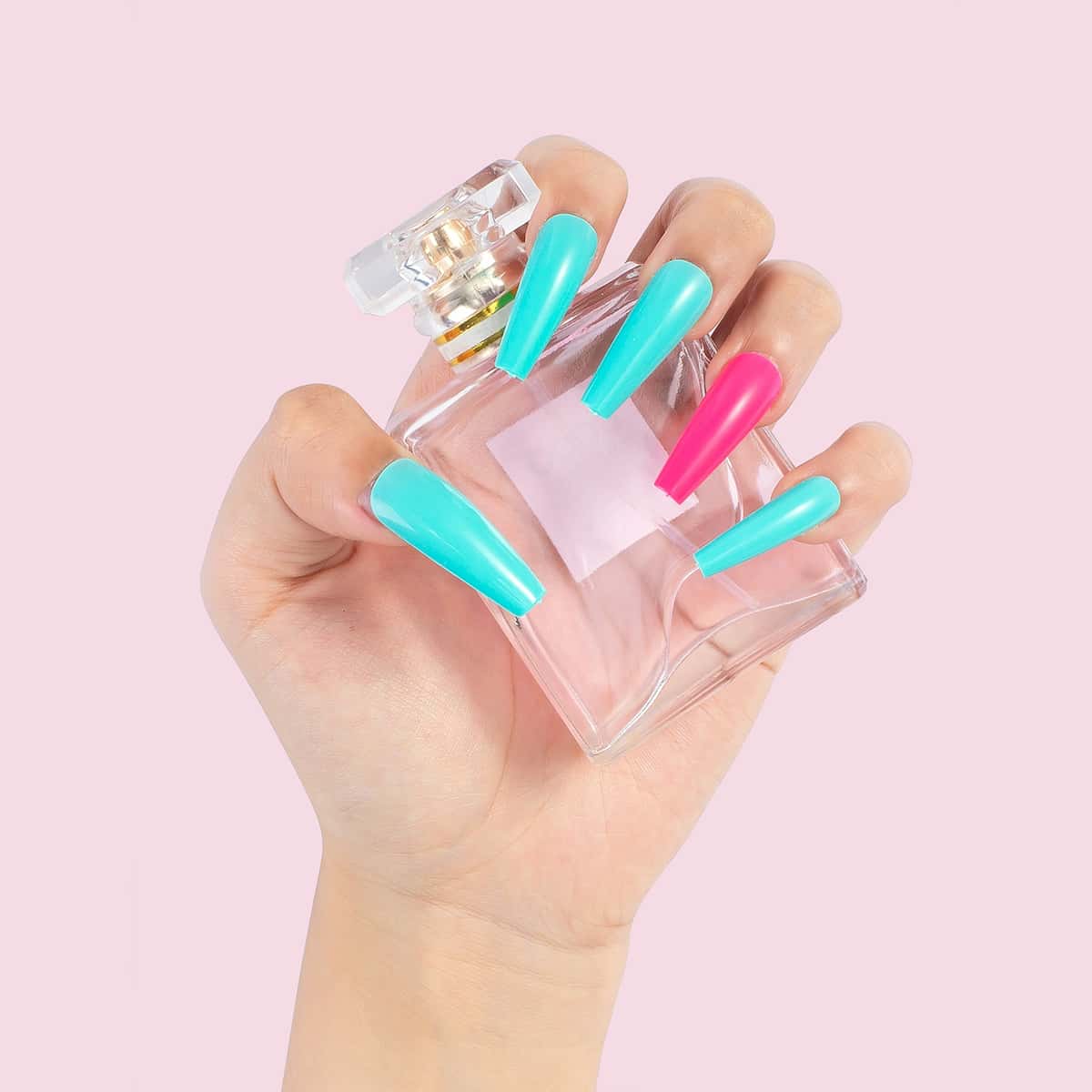 

100pcs Colorful Lengthen Fake Nail, Multicolor