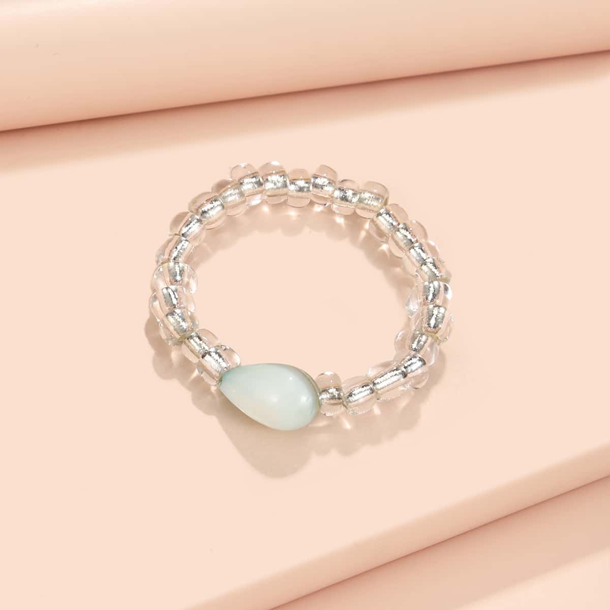 

Crystal Beaded Ring, Clear
