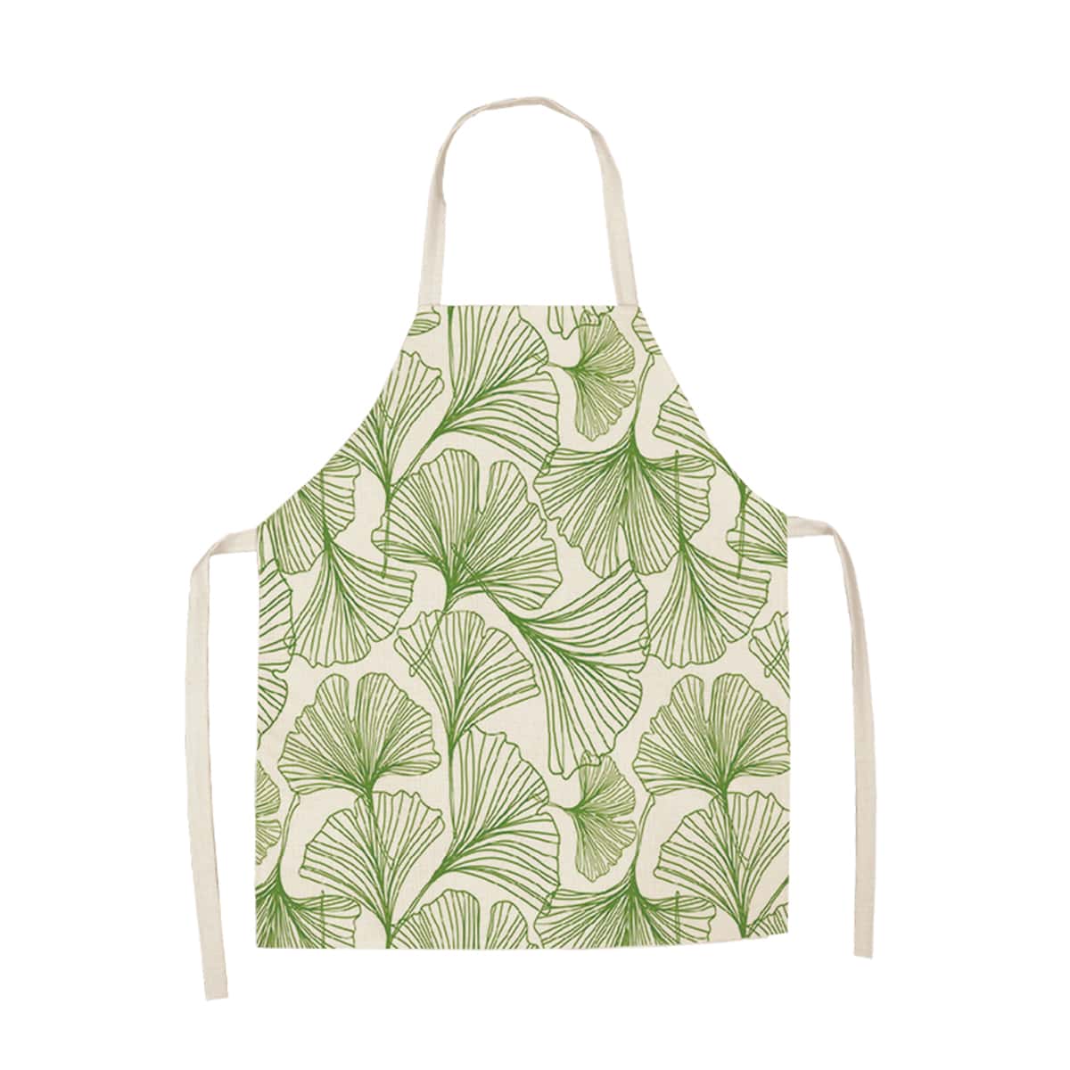 

Leaf Print Apron, Green