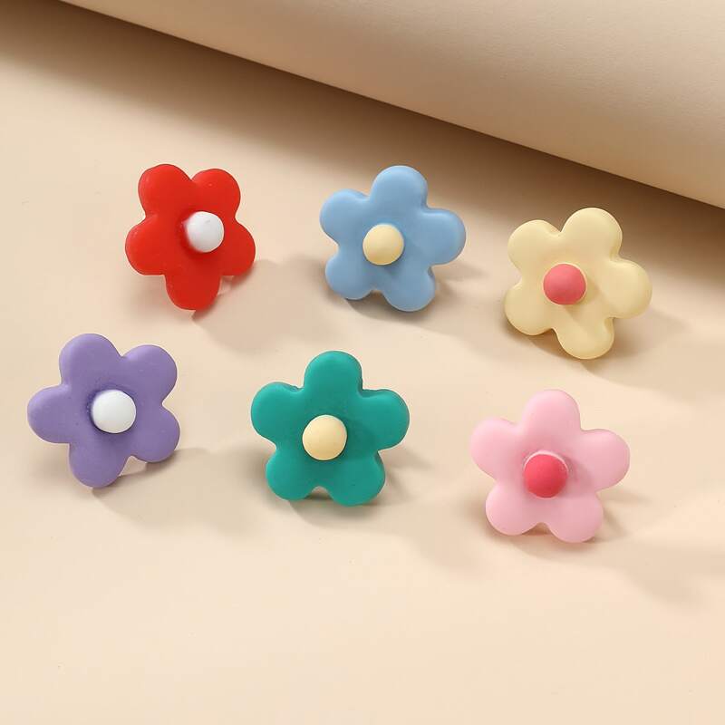 

6pcs Floral Bag Charm, Multicolor