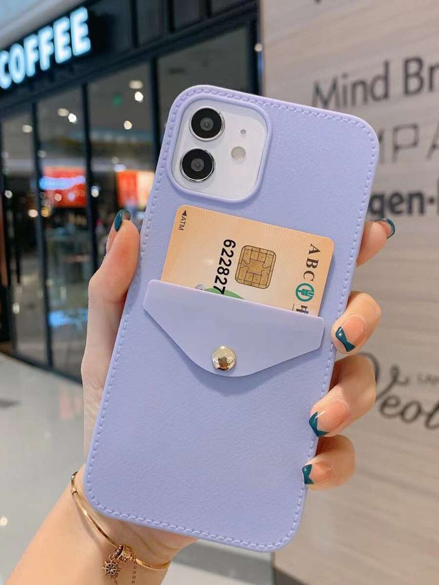 Simple Wallet Phone Case - Purple - View 1