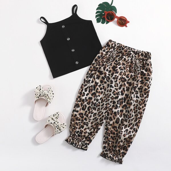 

Toddler Girls Cami Top & Leopard Pants, Multicolor