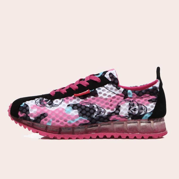 

Camo Print Mesh Panel Running Shoes, Multicolor