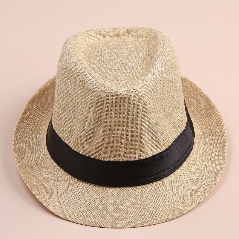 

Solid Fedora Hat, Beige